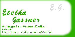 etelka gassner business card